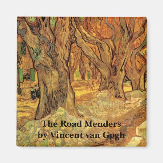 Road Menders by Vincent van Gogh Magneet (Voorkant)