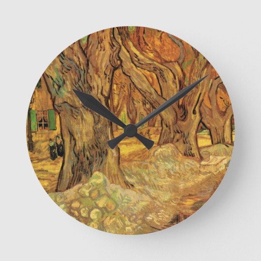 Road Menders by Vincent van Gogh Ronde Klok (Voorkant)