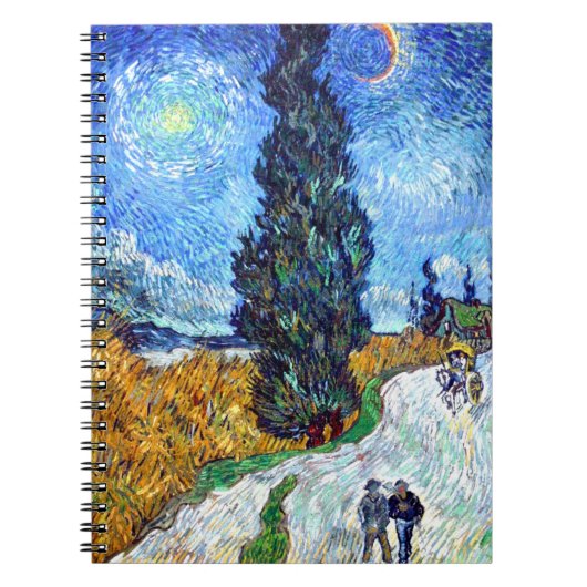 Road met Cypress en Star (1890) Vincent Van Gogh Notitieboek (Voorkant)