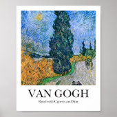 Road met Cypress en Star van Vincent van Gogh Poster (Voorkant)