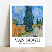Road met Cypress en Star van Vincent van Gogh Poster