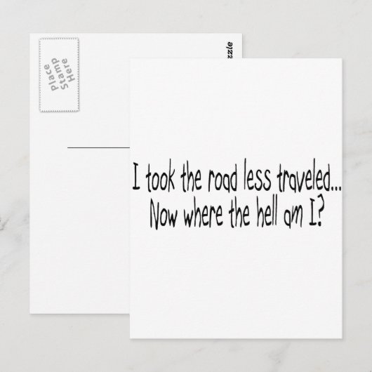 Road Miness Traveling Briefkaart (Voorkant / Achterkant)