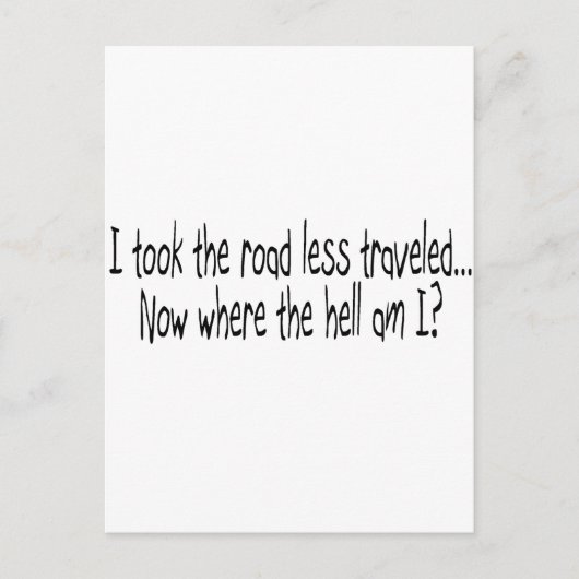 Road Miness Traveling Briefkaart (Voorkant)