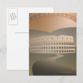 Road naar het Colosseum, Rome, Italië Briefkaart (Voorkant / Achterkant)