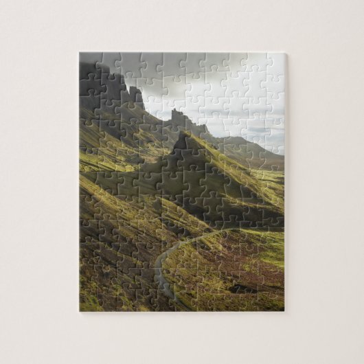 Road naar het opstijgen van de Quiraing, eiland Sk Legpuzzel (Verticaal)