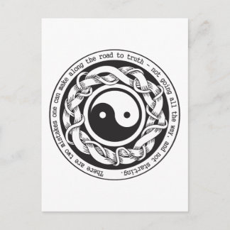 Road naar Truth Yin Yang Briefkaart