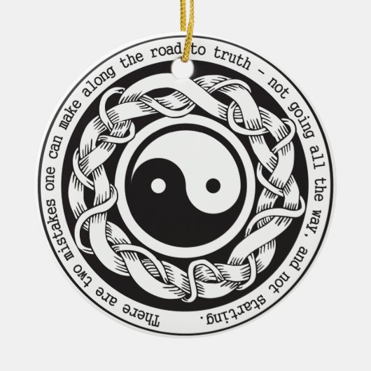 Road naar Truth Yin Yang Keramisch Ornament (Voorkant)