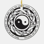 Road naar Truth Yin Yang Keramisch Ornament (Achterkant)