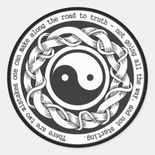 Road naar Truth Yin Yang Ronde Sticker