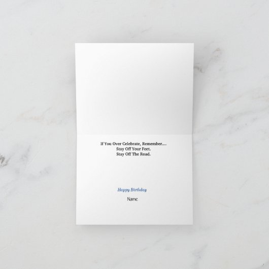 Road or Highway Worker Birthday Card Kaart (Binnen)