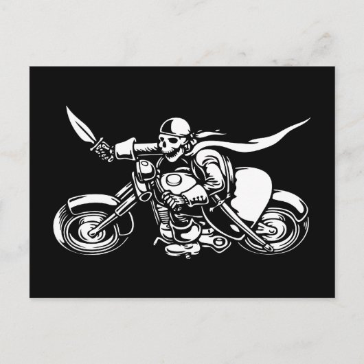 Road Pirate-bw Briefkaart (Voorkant)