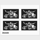 Road Pirate-bw Rechthoekige Sticker (Vel)