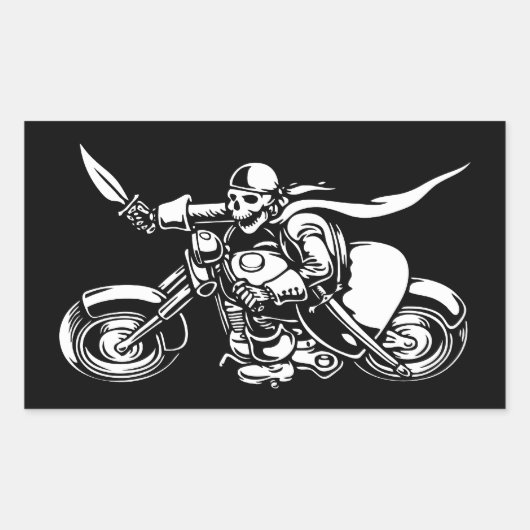 Road Pirate-bw Rechthoekige Sticker (Voorkant)