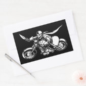 Road Pirate-bw Rechthoekige Sticker (Envelop)