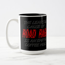 Road Rage Coffee Humor Tweekleurige Koffiemok