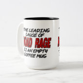 Road Rage Coffee Humor Tweekleurige Koffiemok (Voorkant links)