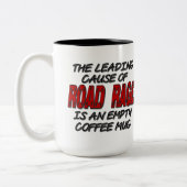 Road Rage Coffee Humor Tweekleurige Koffiemok (Links)
