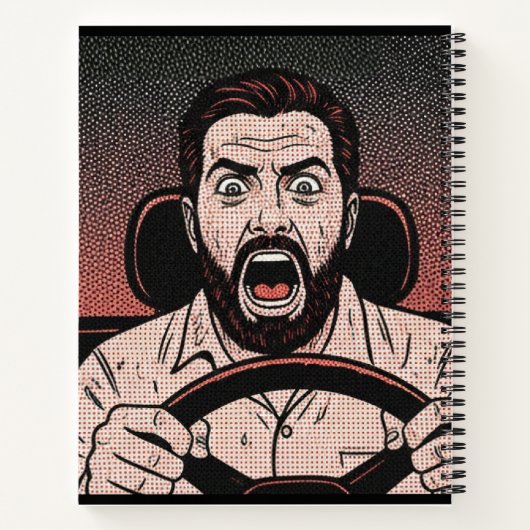 Road Rage Comic – Driver’s Fury Unleashed Notitieboek (Achterkant)
