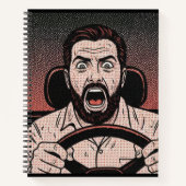 Road Rage Comic – Driver’s Fury Unleashed Notitieboek (Voorkant)