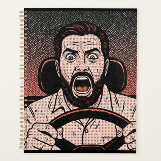 Road Rage Comic – Driver’s Fury Unleashed Planner (Voorkant)