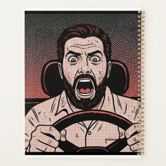 Road Rage Comic – Driver’s Fury Unleashed Planner (Achterkant)