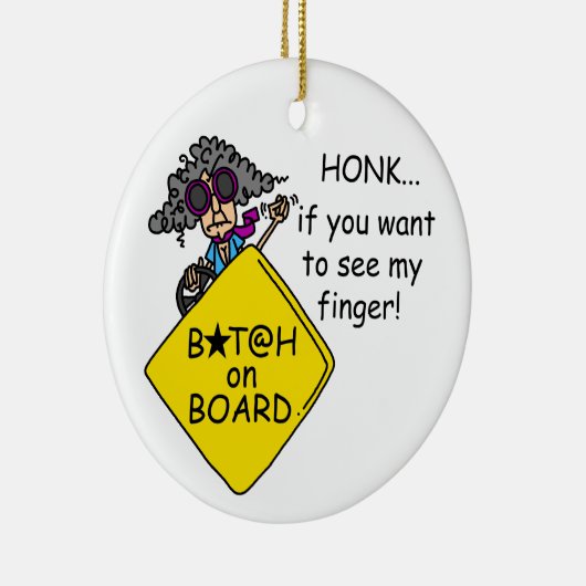 Road Rage Humor Keramisch Ornament (Rechts)