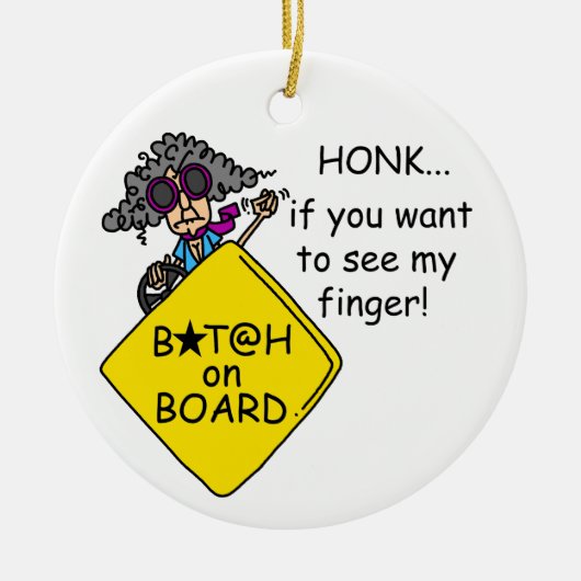 Road Rage Humor Keramisch Ornament (Voorkant)