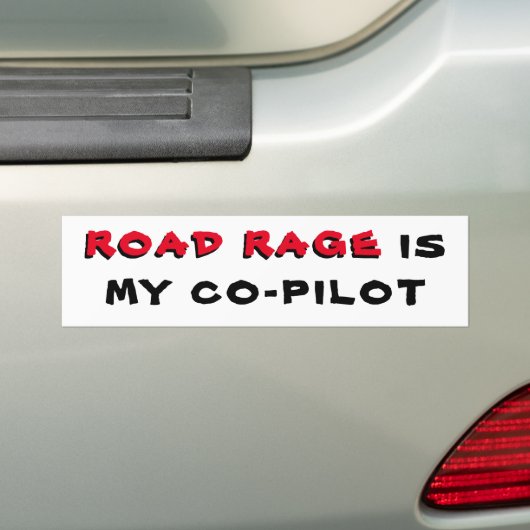 Road Rage is mijn tweede bestuurder Bumpersticker (Op auto)