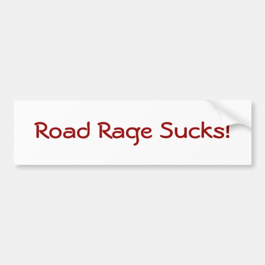 Road Rage Sucks. Bumpersticker (Voorkant)
