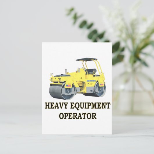 ROAD ROLLER BRIEFKAART (Staand voorkant)