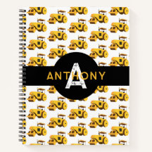 Road Roller Kinder Construction Trucks Monogram