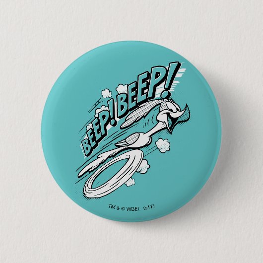 ROAD RUNNER™ BEEP BEEP!™ Halftone Ronde Button 5,7 Cm (Voorkant)