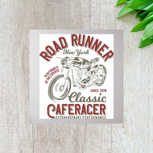 Road Runner Cafe Racer New York Biker Poster