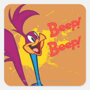 ROAD RUNNER™ Sprong Vierkante Sticker