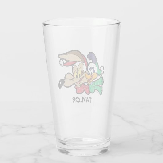 ROAD RUNNER™ & Wile E. Coyote "Team Naughty" Glas (Achterkant)