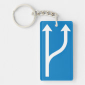 Road Sign Arrows Sleutelhanger (Voorkant)