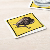 ROAD SIGN ELEPHANT KARTONNEN ONDERZETTERS (Schuin)