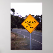 Road sign New South Wales, Australië Poster (Voorkant)