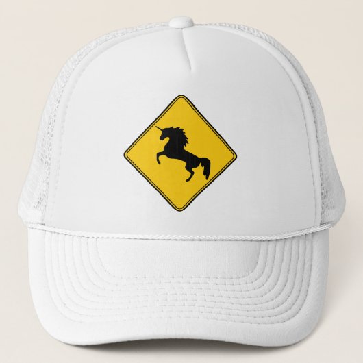 Road Sign Unicorn Trucker Pet (Voorkant)
