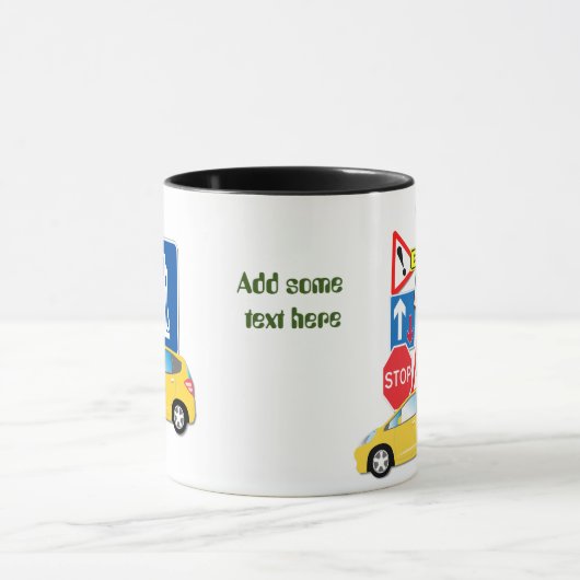 Road Signs and Yellow Automobile Mok (Midden)