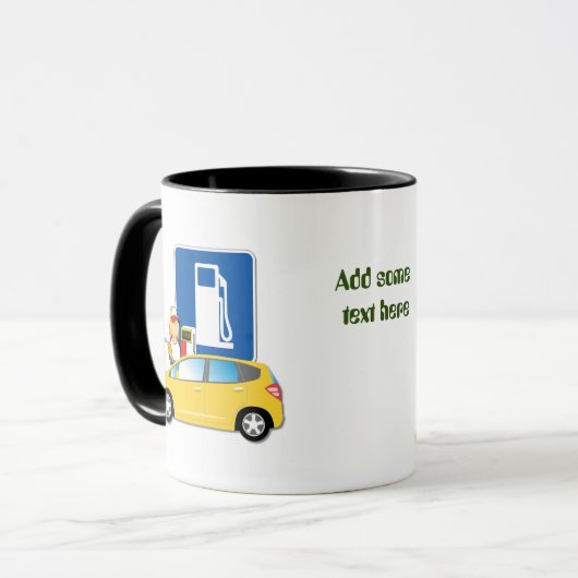 Road Signs and Yellow Automobile Mok (Voorkant links)