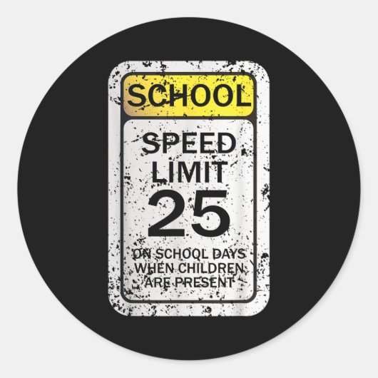 Road Signs Funny Traffic Signs Halloween Costume P Ronde Sticker (Voorkant)