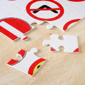 Road Signs - Red Round Legpuzzel (Zijkant)