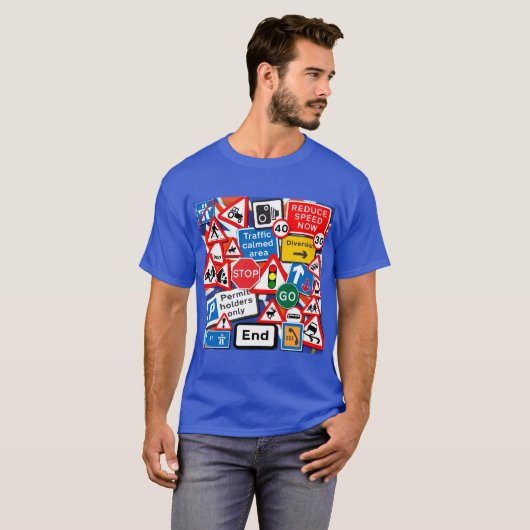 Road Signs T-Shirt (Voorkant volledig)