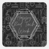 Road Tech Week Vierkante Sticker (Voorkant)