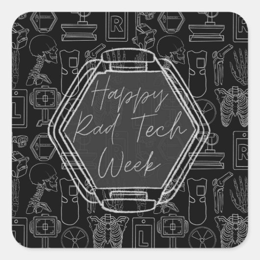 Road Tech Week Vierkante Sticker (Voorkant)