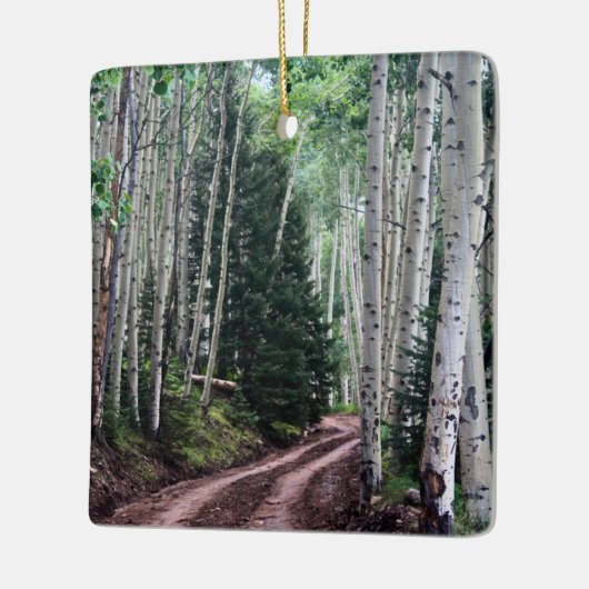 Road Through The Birch Keramisch Ornament (Links)