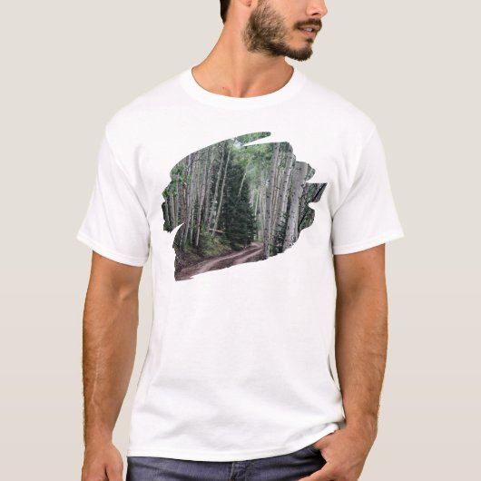Road Through The Birch T-shirt (Voorkant)