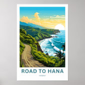 Road to Hana Hawaii Reisprint Poster (Voorkant)