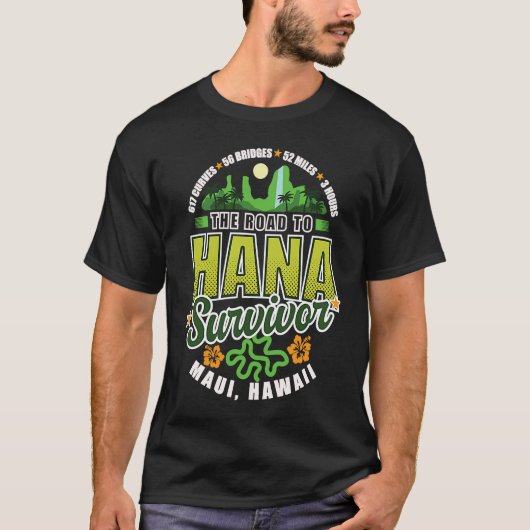 Road To Hana Survivor Curvy Palm Maui Hawaii 1 T-shirt (Voorkant)